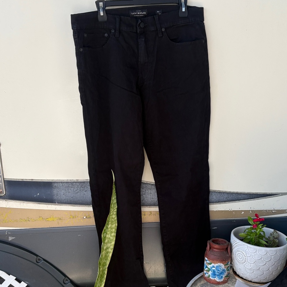 Lucky Brand Men's Straight Black Jeans